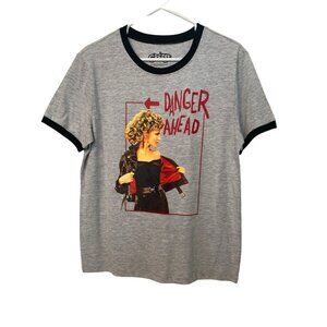 2023 Grease (Sandy) - Danger Ahead Gray Ladies Tee Shirt Size Small NWOT
